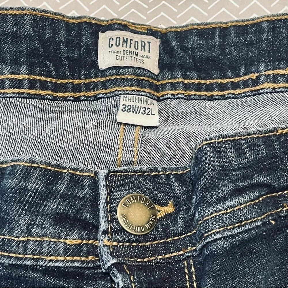 Comfort Denim Outfitters Mens‎ Slim Fit Jeans Dark Wash Indigo Blue 38x32 NWT